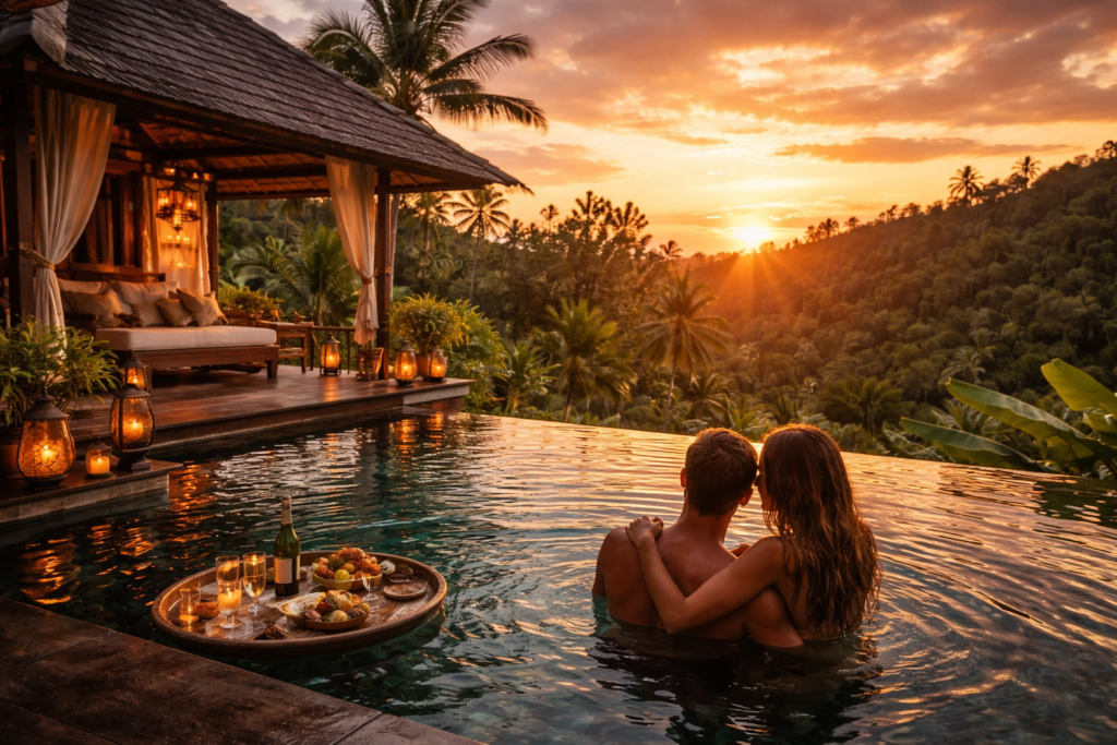 bali travel guide for couples romantic villa sunset