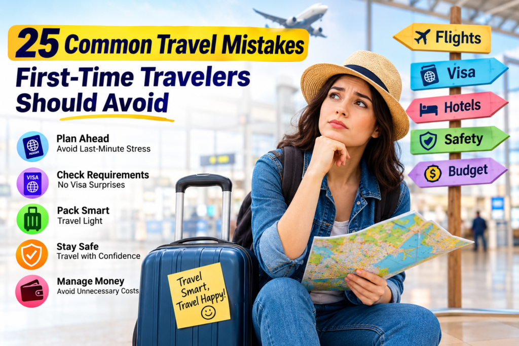 Common Travel Mistakes: 25 Powerful Tips Every First-Time Traveler Should Know 25 common travel mistakes first-time travelers should avoid